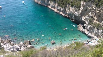 Italy, Campania, Cala di Mitigliano beach