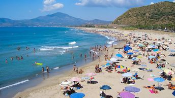 Italy, Campania, Marina di Ascea beach