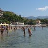 Italy, Campania, Ogliastro Marina beach, view to east