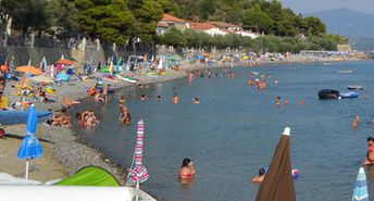 Italy, Campania, Pioppi beach