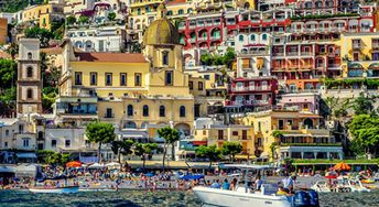 Italy, Campania, Positano beach