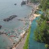 Italy, Campania, Scrajo beach, breakwaters