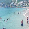 Italy, Campania, Vietri sul Mare beach, water edge