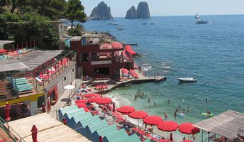 Italy, Capri, Marina Piccola beach