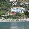 Italy, Cetraro Marina beach, view from water