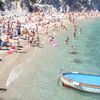 Italy, Lannio beach, water edge