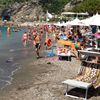 Italy, Maiori beach, water edge