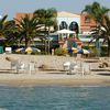 Italy, Marina di Casalvelino beach, palms