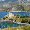 Italy, Policastro Bussentino beach, fort