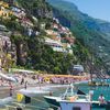 Italy, Positano beach, pier