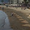 Italy, Salerno beach, wet sand