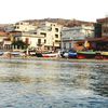 Italy, Villa San Giovanni beach, view from water