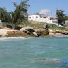 Angola, Baia Azul beach, buildings