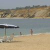Angola, Sangano beach, parasol