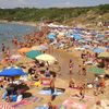 Calabria, Le Castella beach, crowd
