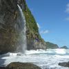 Dominica, Wavine Cyrique fall, high tide