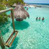 Honduras, Roatan, Little French Key island, swings