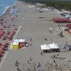 Italy, Basilicata, Lido di Policoro beach, view from above