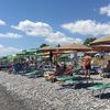 Italy, Calabria, Marina di Amendolara beach, sunbeds