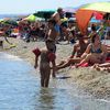 Italy, Calabria, Marina Schiavonea beach, crowd
