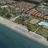 Italy, Fossa-Solfara Mare beach, aerial