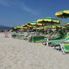Italy, Montepaone Lido beach, sunbeds