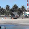 Namibia, Swakopmund beach, lighthouse