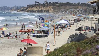 USA, California, San Diego, Del Mar beach