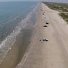 USA, Texas, Follets Island beach, aerial view