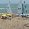 USA, Texas, Surfside beach, boats