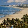 Vietnam, Da Nang beach, low tide