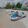 Cambodia, Sihanoukville, Ochheuteal beach, aqua jets