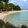 Guadeloupe, Grande Terre, Anse des Rochers beach, view from pier