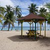 Guadeloupe, La Desirade, Le Souffleur beach, BBQ hut