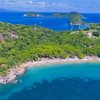 Guadeloupe, Les Saintes, Anse Crawen beach, aerial view