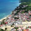 Guadeloupe, Marie-Galante, Saint Louis beach, aerial view