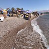Israel, Eilat, Migdalor beach, water edge