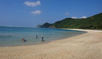 Japan, Amami, Kakeroma, Sri Hama beach, 