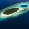 Maldives, Dhaalu, aaaVeee island, aerial view