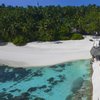 Maldives, Dhaalu, Dhoores island, beach, aerial