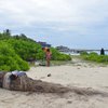 Maldives, Dhaalu, Hulhudheli island, public beach