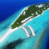 Maldives, Raa Atoll, Dhigali Maldives island, aerial view