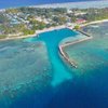 Maldives, Thaa, Gaadhiffushi island, aerial view
