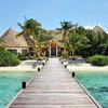 Maldives, Thaa, Maalifushi island, view from pier