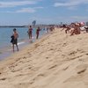 Spain, Barcelona beach, sand