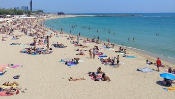Spain, Barcelona, Nova Icaria beach