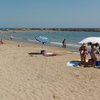 Spain, Costa Barcelona, Cunit beach, sand