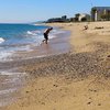 Spain, Costa Barcelona, Pineda De Mar beach, water edge