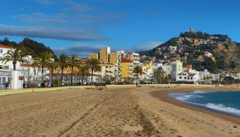 Spain, Costa Brava, Blanes beach, Old Town