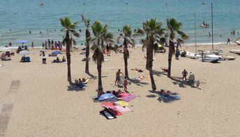 Spain, Costa Dorada, Calafell beach